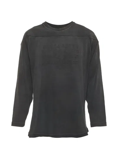 Pre-owned Maison Margiela Logo-print Crew-neck Sweatshirt In Gray
