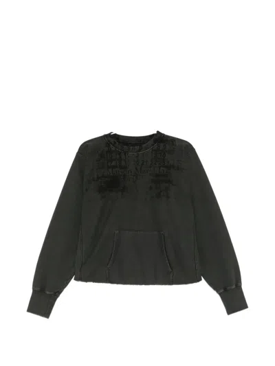 Maison Margiela Logo-print Sweater In Gray