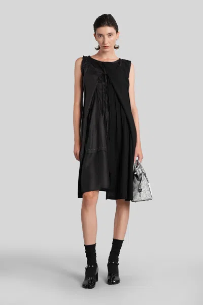 Maison Margiela Anonymity Of The Lining Asymmetrical Wool Dress In Black