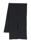 Maison Margiela Ribbed Cashmere Scarf In Black