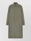 Maison Margiela Long Sage Green Trench Coat With Central Slit In Green