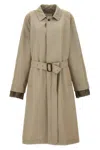 Maison Margiela Grey Layered Trench Coat With Belt