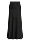 Maison Margiela Long Flared Skirt In Black