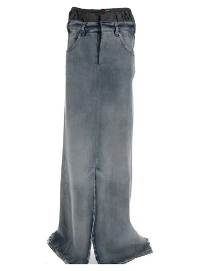 Maison Margiela Long Skirt In Blue