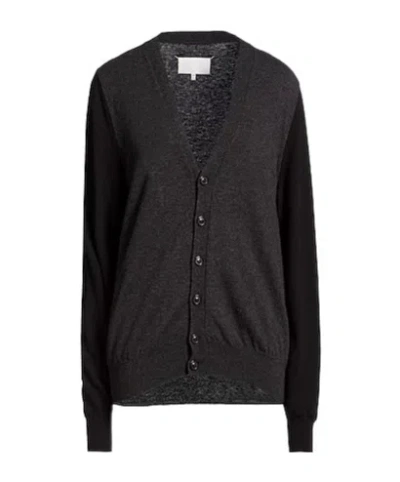 Maison Margiela Long Sleeve Cardigans In Black