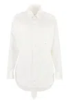 Maison Margiela Women's Long Sleeve Cotton Shirt In White