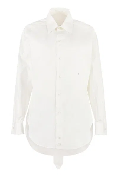 Maison Margiela Long Sleeve Cotton Shirt In White