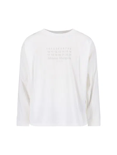 MAISON MARGIELA LONG-SLEEVE COTTON T-SHIRT WITH NUMERIC LOGO AND FOUR STITCHES