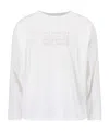 Maison Margiela Long-sleeve Cotton T-shirt With Numeric Logo And Four Stitches In Neutral