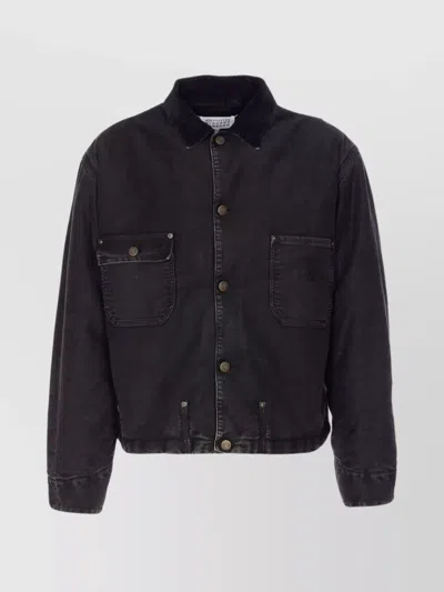 Maison Margiela Long Sleeve Jacket Featuring Front Pockets In Black