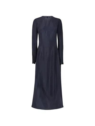 Maison Margiela Long-sleeve Maxi Dress In Blue