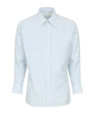 Maison Margiela Long Sleeve Shirt In Blue