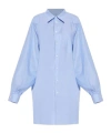 Maison Margiela Balloon-sleeve Cotton Shirt In Blue