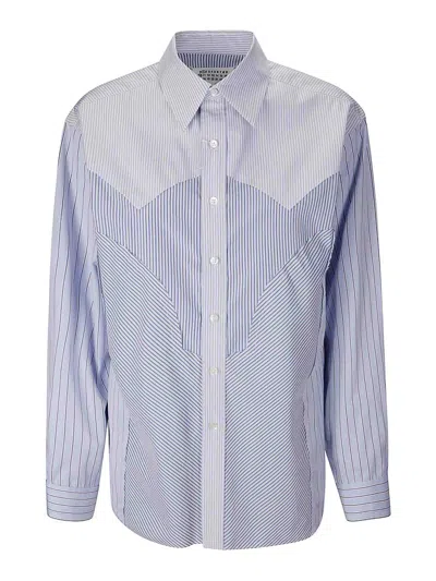 Maison Margiela Long-sleeve Shirt In Blue