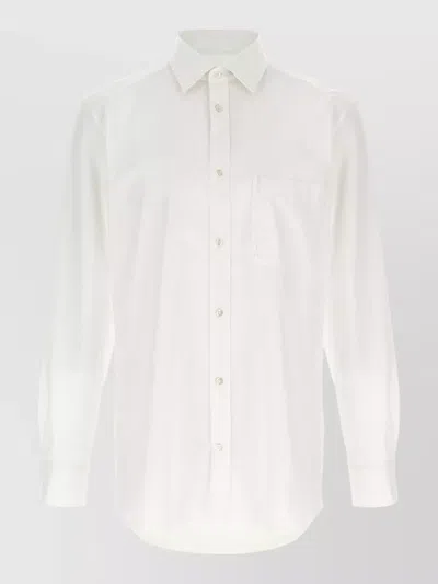 Maison Margiela Long Sleeve Shirt Button Down Collar Pocket In Multi