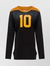 Maison Margiela Long Sleeve T-shirt With Number 10 Print In Black