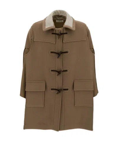 Maison Margiela Long-sleeve Toggle-fastening Coat In Green