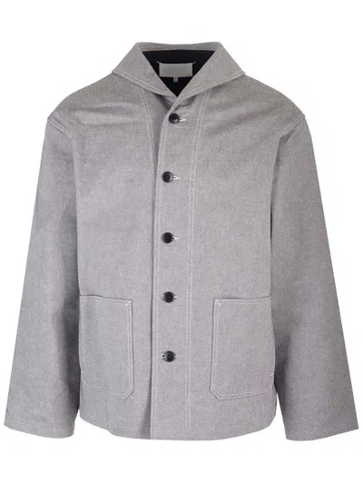 Maison Margiela Long Sleeved Buttoned Jackeet In Grey
