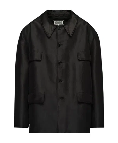 Maison Margiela Long-sleeved Buttoned Jacket In Black