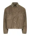 Maison Margiela Buttoned Corduroy Jacket Flap Pockets In Brown