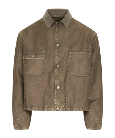 Maison Margiela Long-sleeved Casual Jacket In Brown
