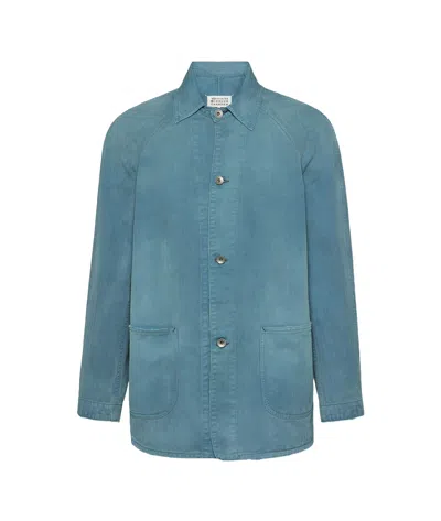 Maison Margiela Long-sleeved Denim Jacket In Blue