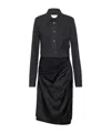 Maison Margiela Long Sleeve Midi Dress In Black