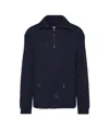 Maison Margiela Long-sleeved Knitted Sweater In Black