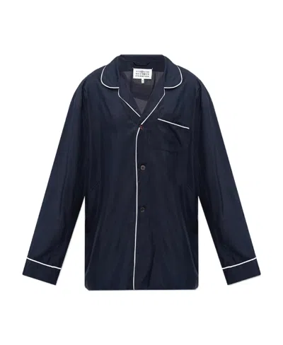 Maison Margiela Long-sleeved Oversize Shirt In Black