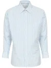 Maison Margiela Striped Poplin Shirt With Buttoned Cuffs