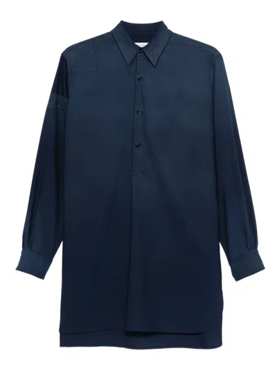 Maison Margiela Long-sleeved Shirt In Blue