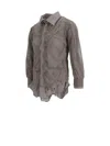 Maison Margiela Checkered Collared Sheer Long-sleeved Shirt In Camel And Tan/white