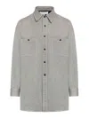 Maison Margiela Four-stitched Long-sleeved Shirt In Grey