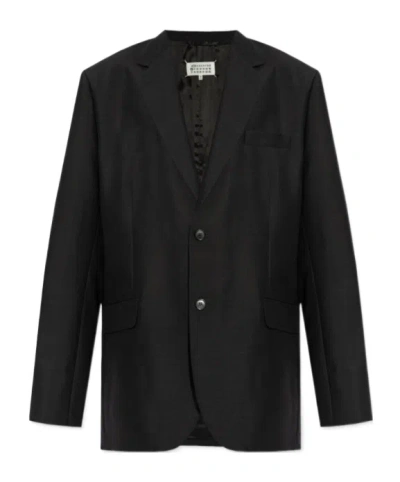 Maison Margiela Long-sleeved Suit Coat In Black