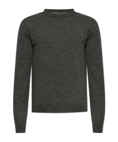 Maison Margiela Crew-neck Wool Jumper In Grey