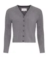 Maison Margiela V-neck Wool Cardigan In Gray