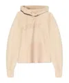 Maison Margiela Cotton Sweatshirt With Hood And Ribbed Cuffs In Nude