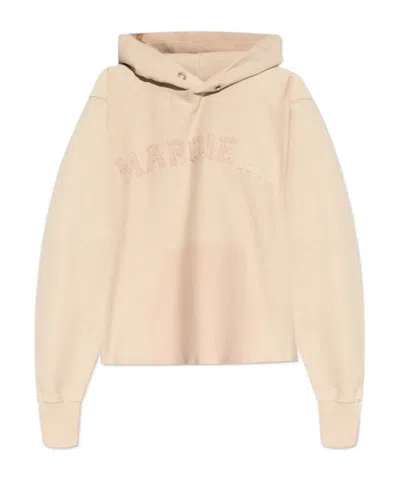 MAISON MARGIELA MAISON MARGIELA LOGO EMBROIDERED LONG-SLEEVE HOODIE
