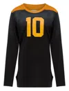 Maison Margiela Long Sleeve T-shirt With Number 10 Print In Black