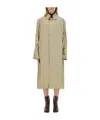 Maison Margiela Single-breasted Trench Coat With Side Pockets In Nude