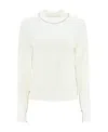 Maison Margiela Wool Sweater With Inside-out Seams In White
