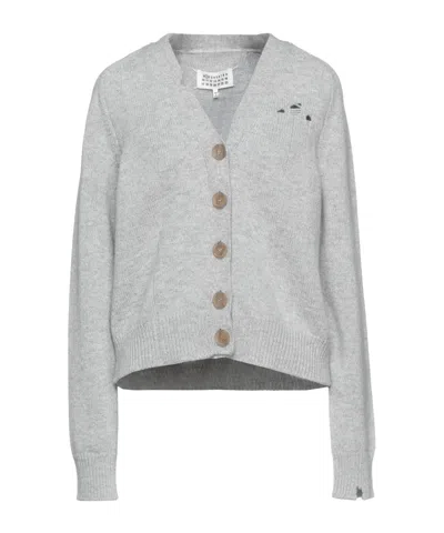 Maison Margiela Long Sleeves Cardigan In Gray