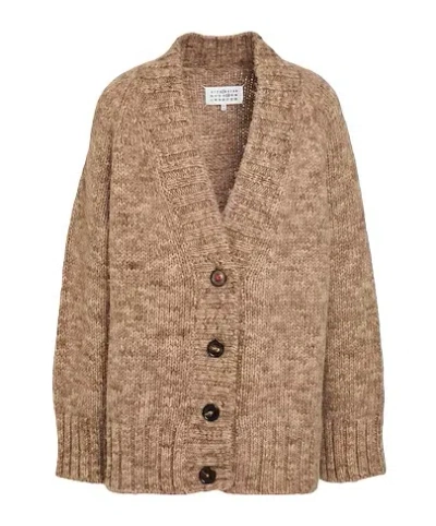Maison Margiela Long Sleeves Cardigans In Brown