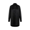 Maison Margiela Black Oversized Shirt With Oversized Collar In Silk Woman