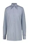 Maison Margiela Long Sleeves Shirt In F Whie / Blue