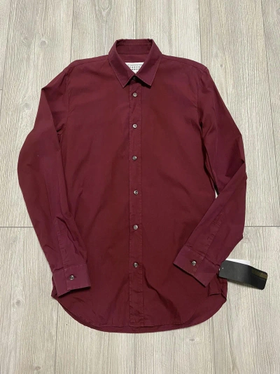 Pre-owned Maison Margiela Long Slim Shirt In Red