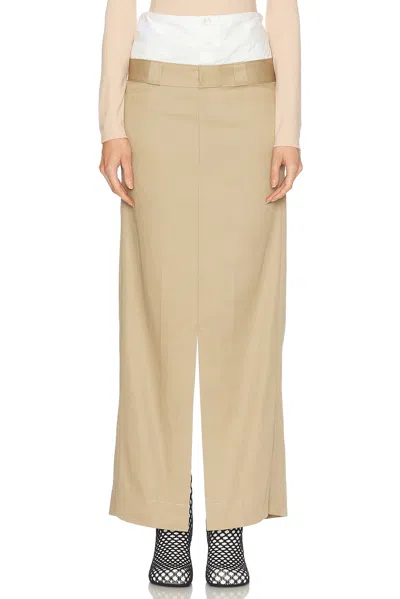 MAISON MARGIELA LONG SPLIT HEM SKIRT