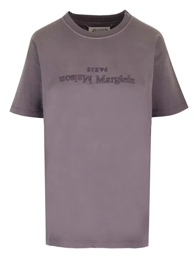 Maison Margiela Long T-shirt In Purple