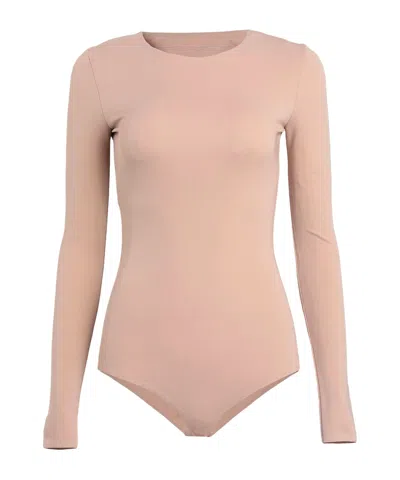 Maison Margiela Long-sleeved Bodysuit In Gold