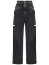 Maison Margiela Loose-fit Jeans With Stylish Slash Detailing In Black